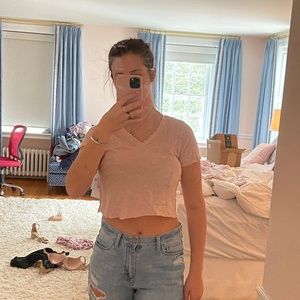 OLD NAVY self cut crop top t-shirt